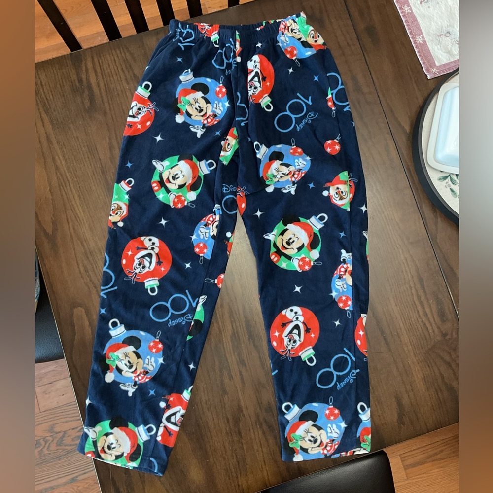 Disney Kids Pajama Bottoms - Navy with Mickey Mouse and Goofy